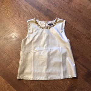 Imphal leather-like gold top (Neiman Marcus)